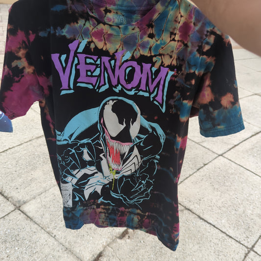 Hand Dyed Art Size Small "Venom purple and blue"