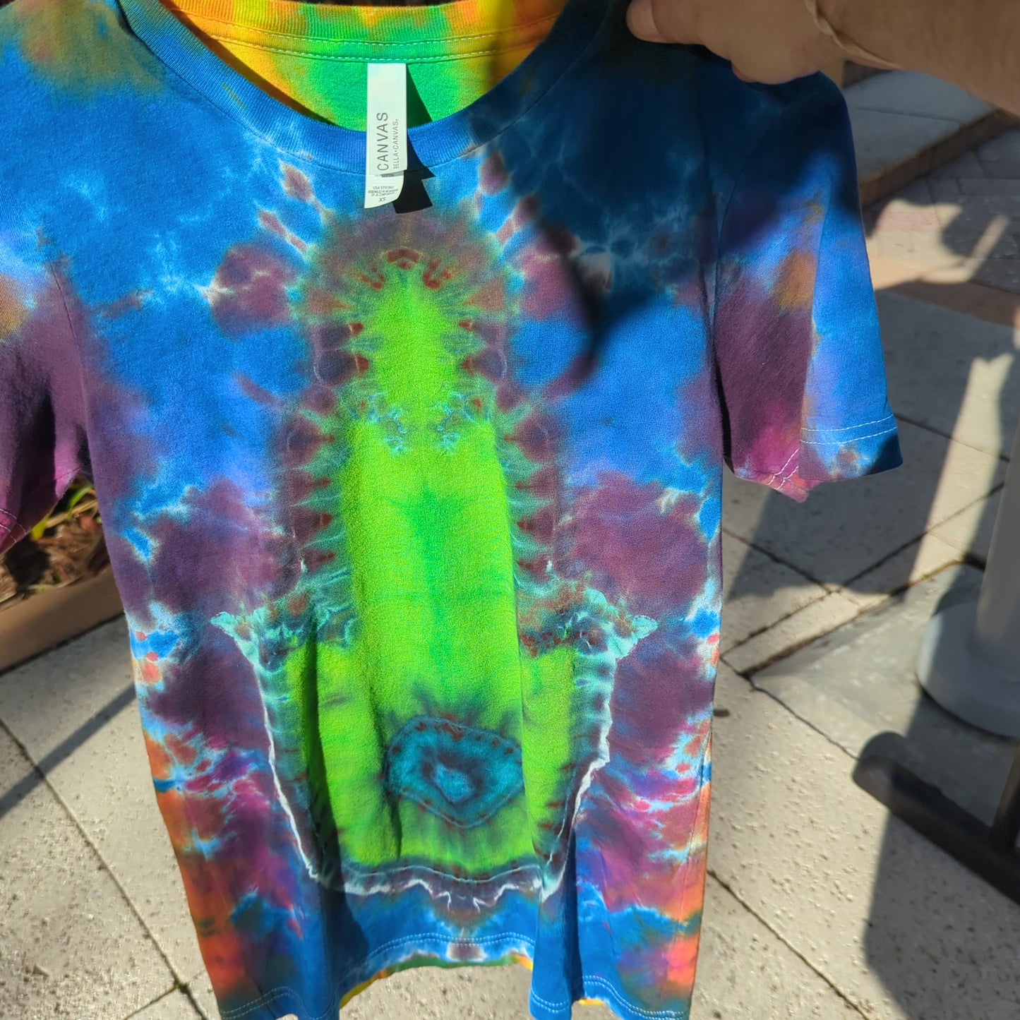 Hand Dyed Art Size xs "Hamsa eye"