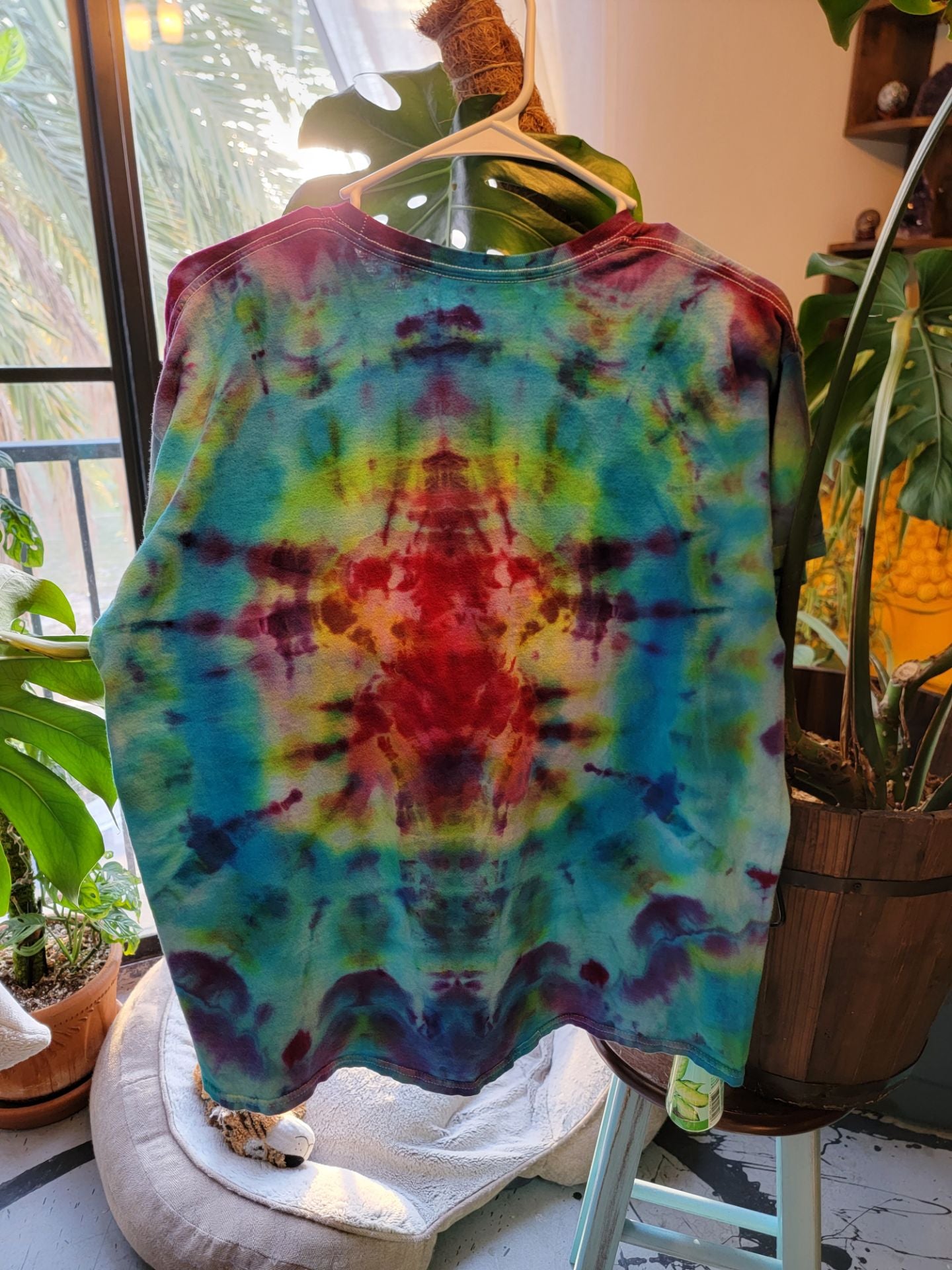 Hand Tie dyed art Size Medium "Love Hurts"