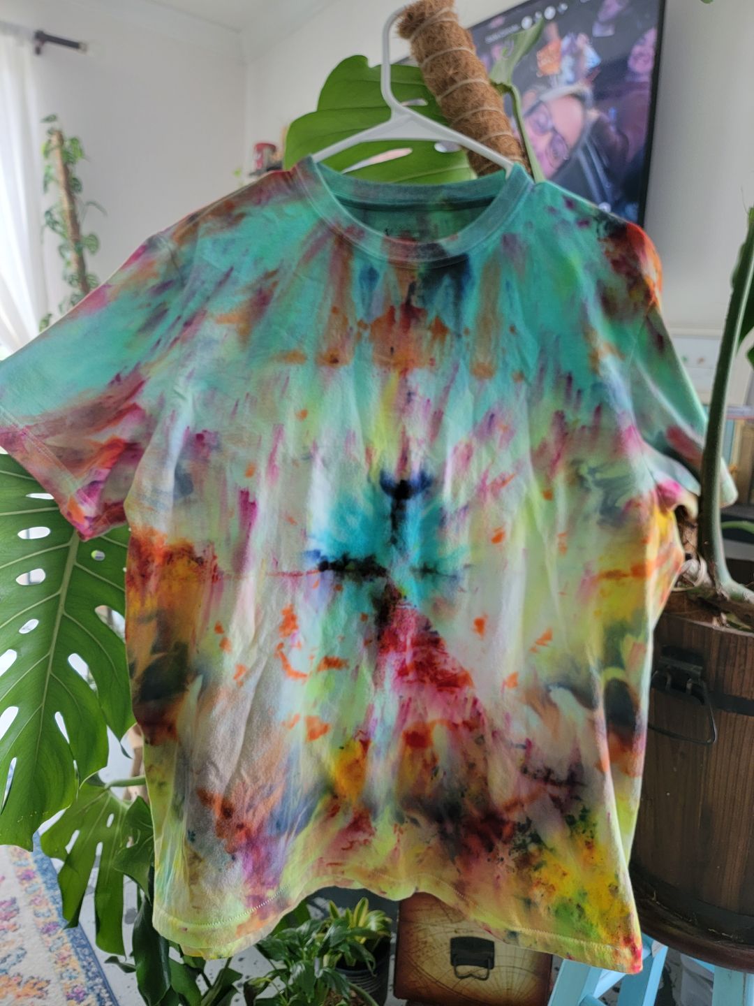 Hand Dyed Art Size Large Jockey Brand Upcycled "Melted Crayolas"