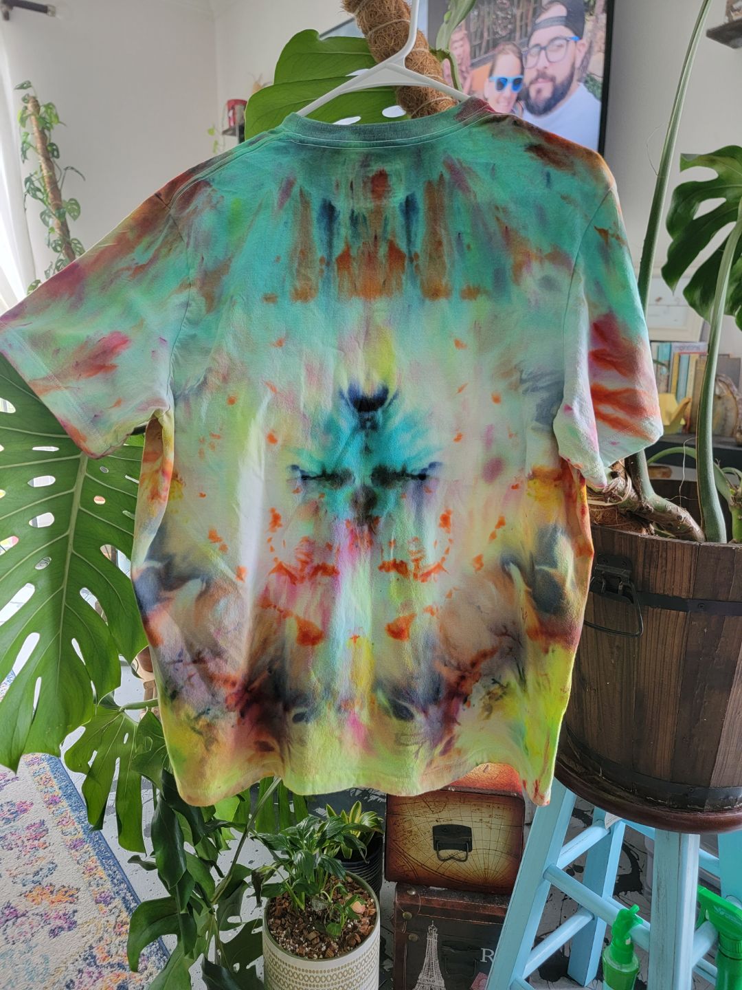 Hand Dyed Art Size Large Jockey Brand Upcycled "Melted Crayolas"