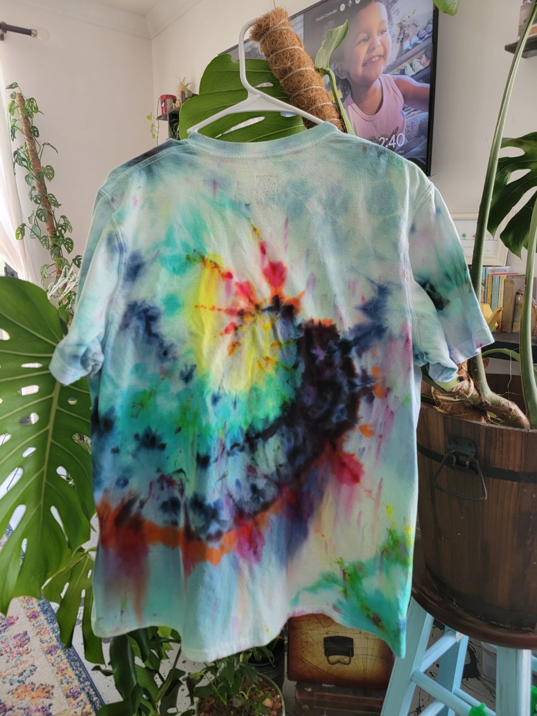 Hand Dyed Art Size Large Jockey Brand Upcycled "Wave of emotions"