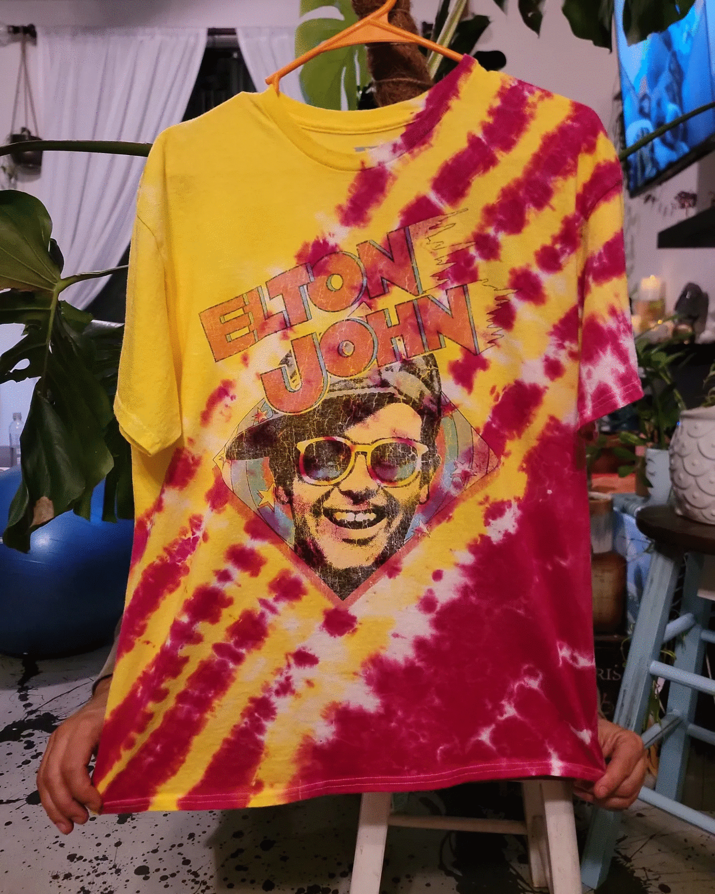 Hand Dyed Art Size Large "Sir Elton"