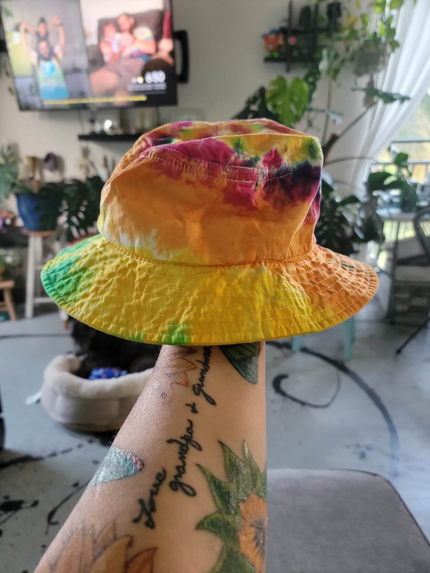 Hand dyed art- Bucket Hat