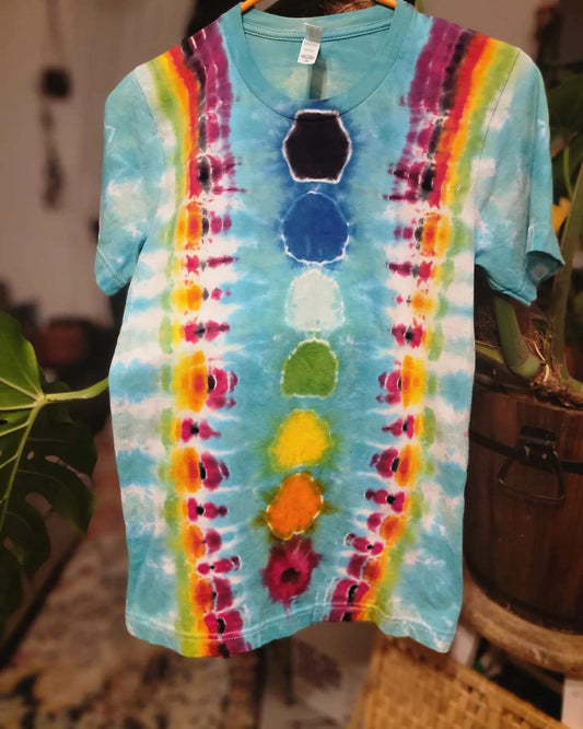 Hand Dyed Art unisex XSmall pocket chakras