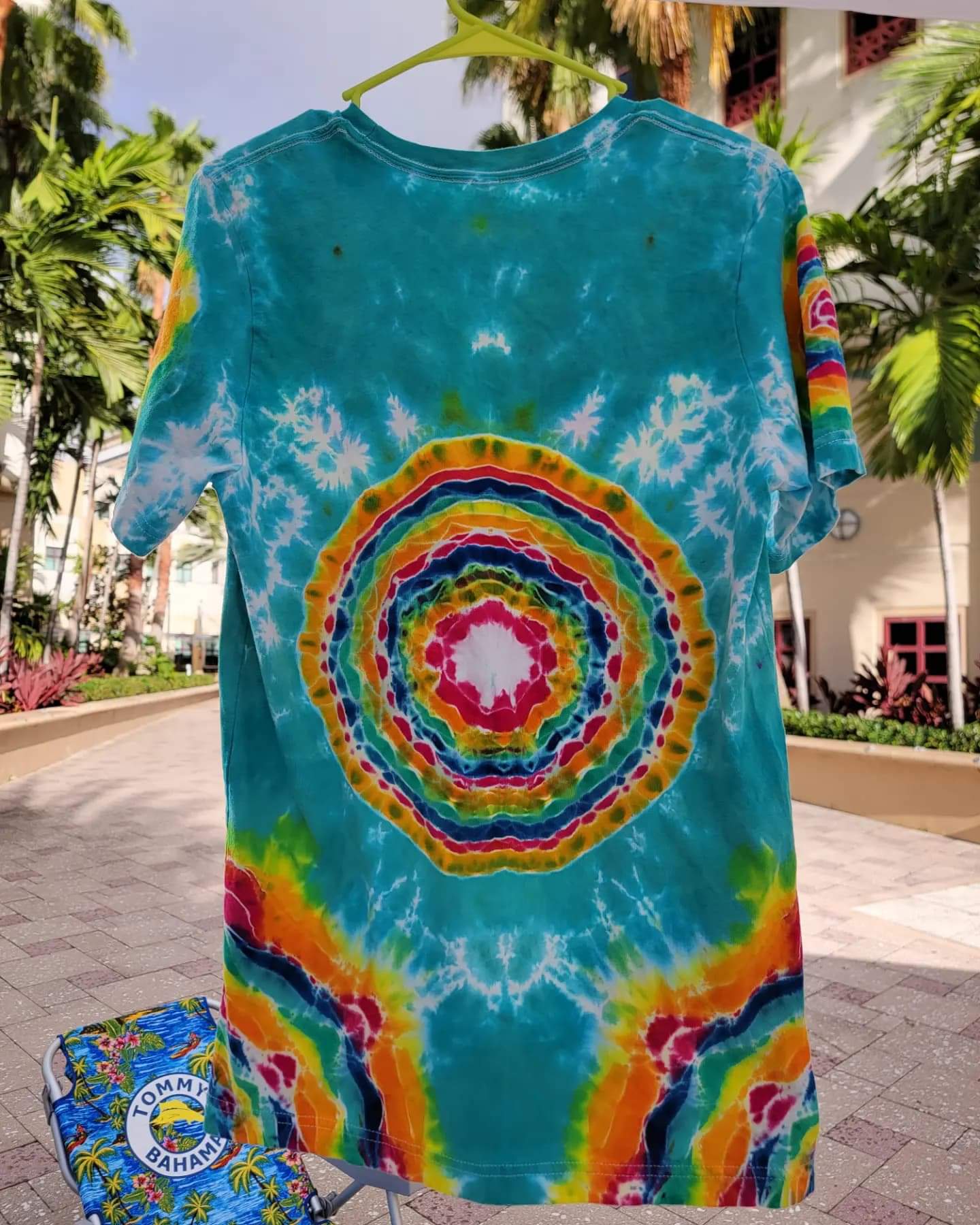 Hand Dyed Art unisex Medium "turtle mandala"