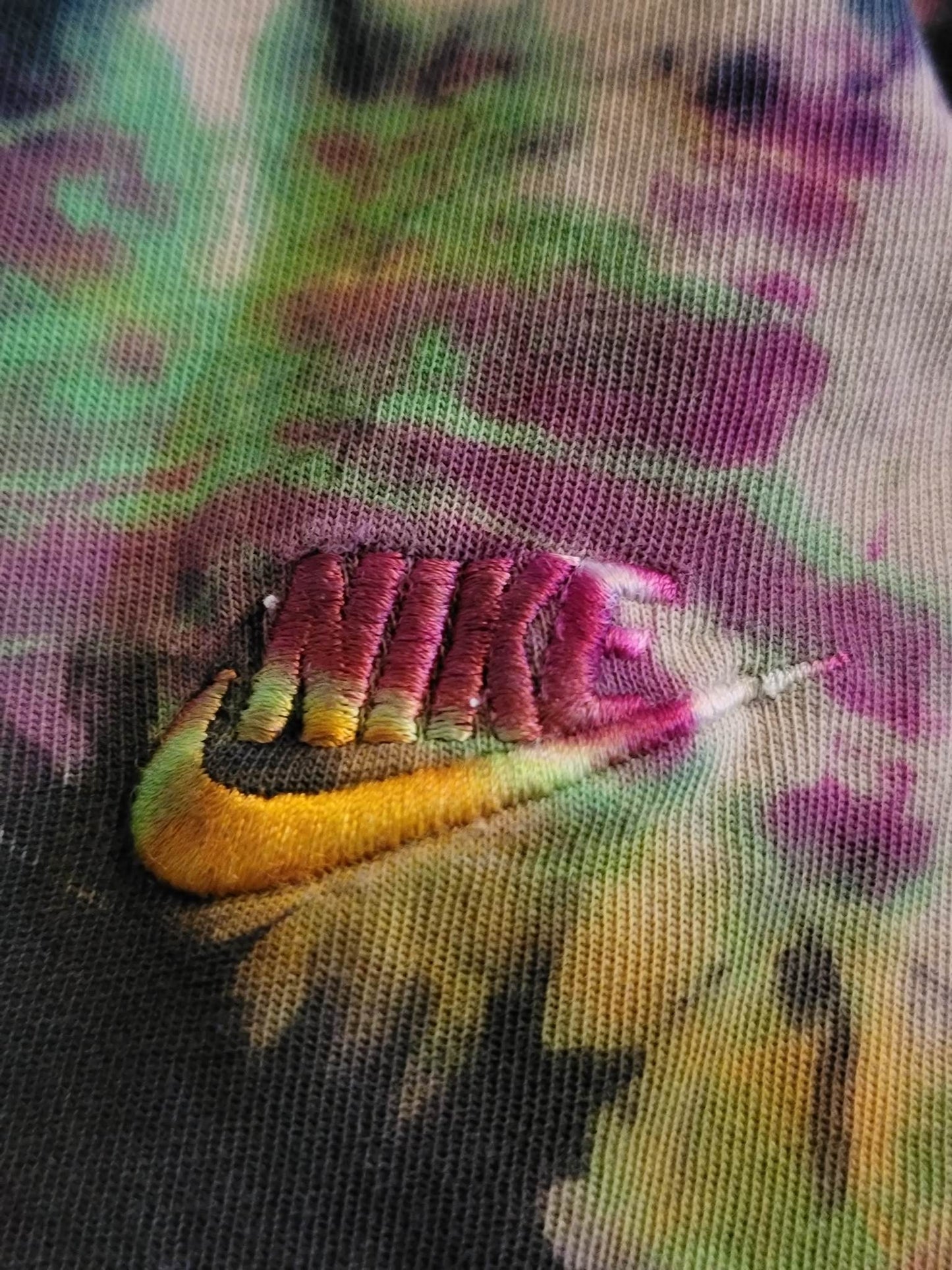 Hand dyed art Nike mens reverse dye size Large